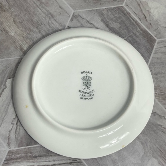 Vintage Schumann Arzberg Bavaria Floral Plate 4.75” Germany Gilt Trim - Picture 2 of 6